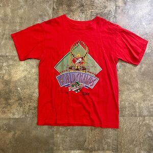salem sportswear vintage 1990 cincinnati reds world series t shirt size large